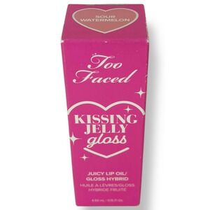 Too Faced Kissing Jelly Gloss Sour Watermelon Lip Oil‎ Gloss Hybrid 0.15oz